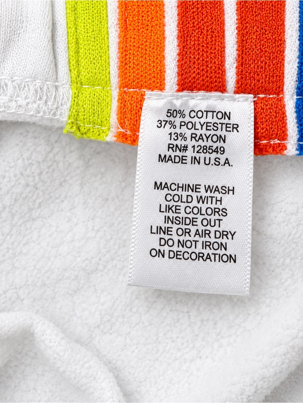 Aviator Nation White Track Pants with Rainbow Side Stripes - Picture 5 of 10